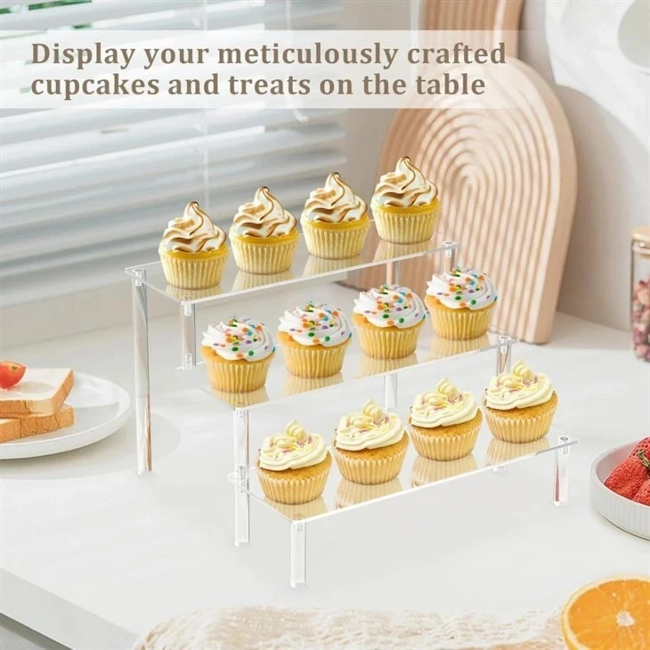 3/4/5 Tier Clear Acrylic Display Risers suppliers